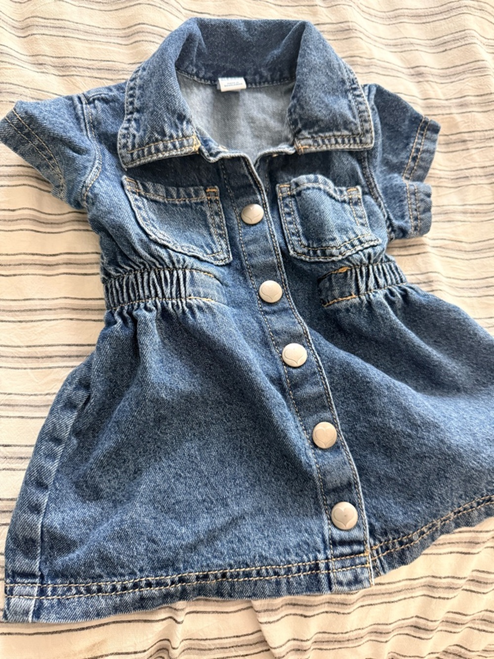 Old Navy Blue Denim Button-Front Dress